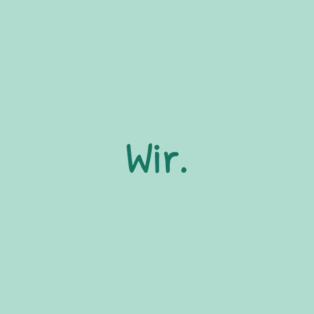 Servietten Wir mint grün