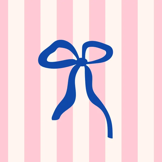 Kissen Schleife auf Streifen