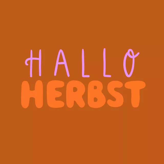 Kissen Hallo Herbst orange