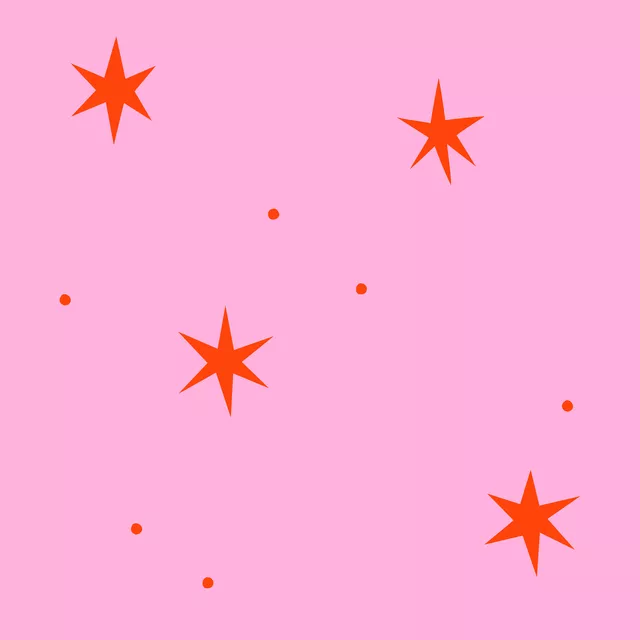 Kissen Sterne Pink & Rot