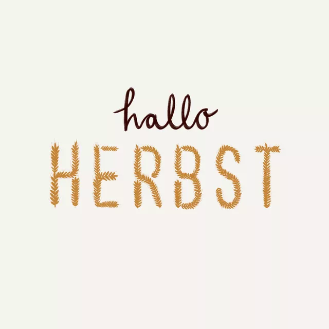 Kissen Hallo Herbst Beige