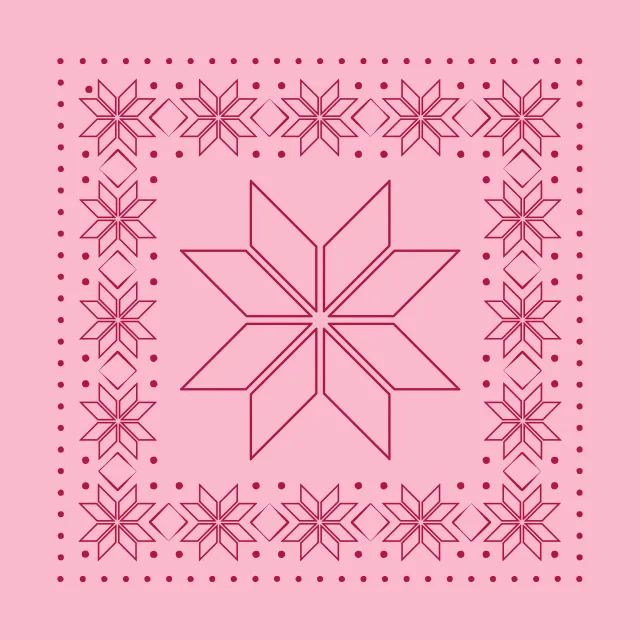 Kissen Norweger Stern pink