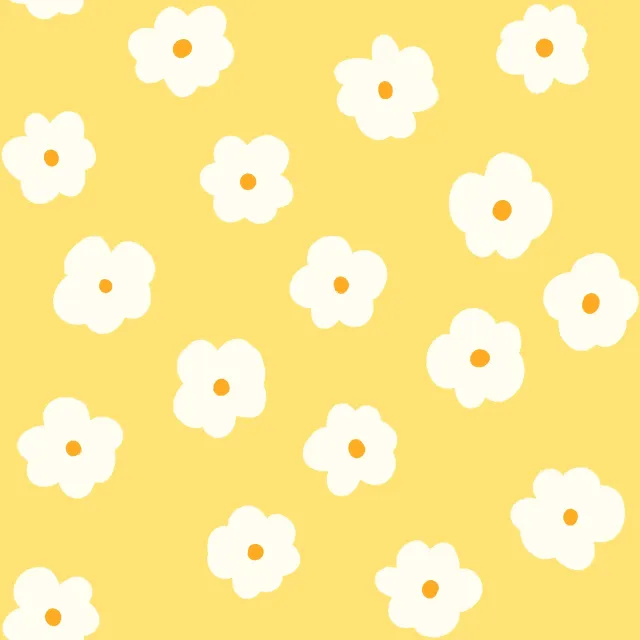 Raffrollo Blümchen gelb weiß