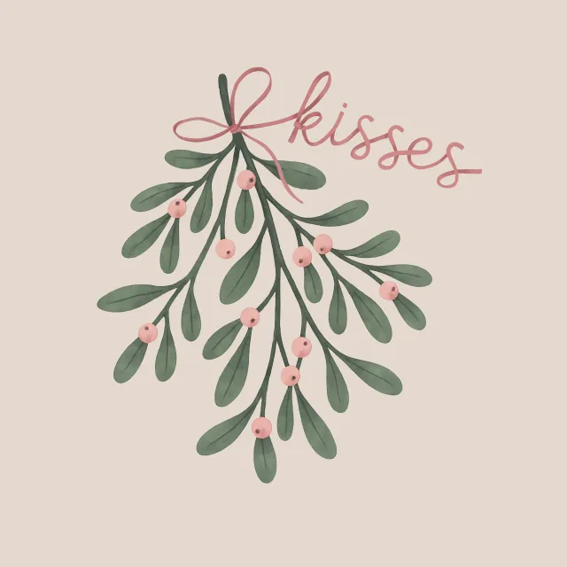 Kissen Mistelzweig Kisses