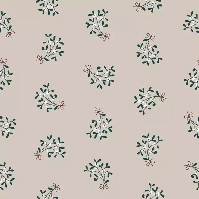 Kissen Christmas Mistletoes cream