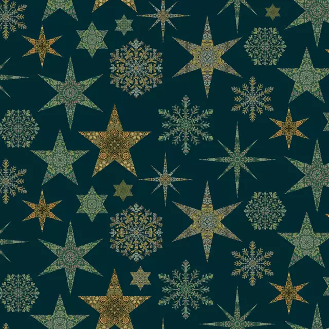 Tischläufer Vintage Muster Christmas green