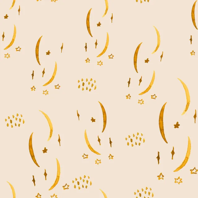 Bodenkissen Midsummer MondSterne hellbeige