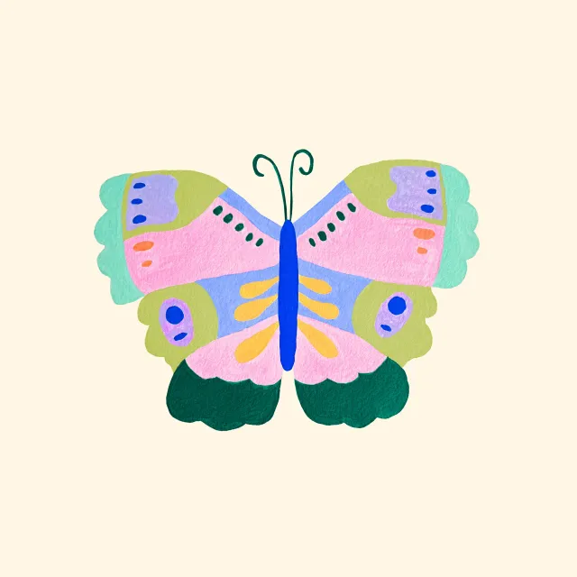 Kissen Floral Fantasy Butterfly