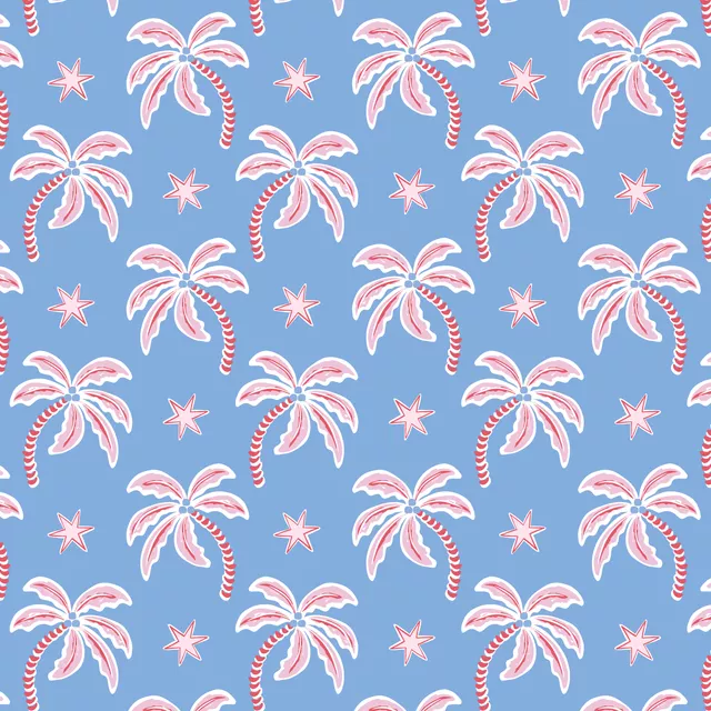 Bankauflage palms and stars