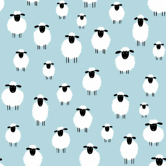 Bettwäsche Schafherde - blau