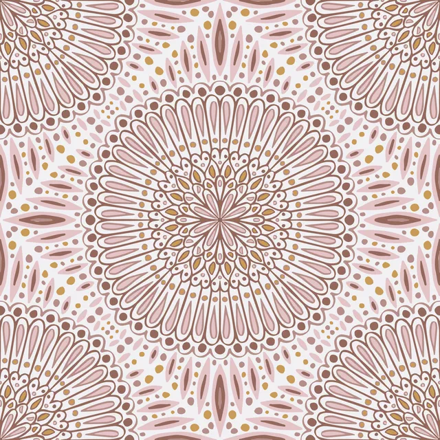 Kissen Mandala rosa braun