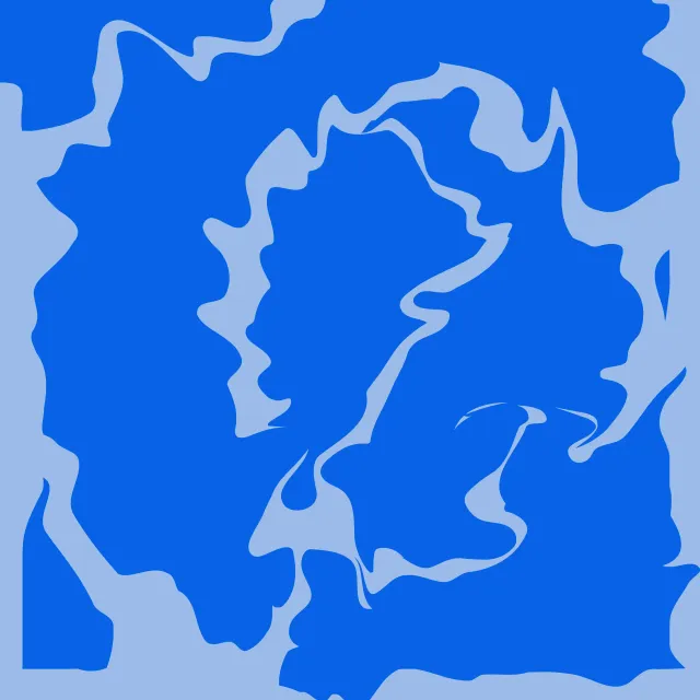 Kissen Organic Shapes blue