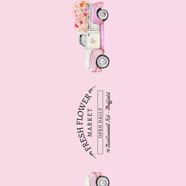 Tischläufer Cottage Summer Truck 1 Pink