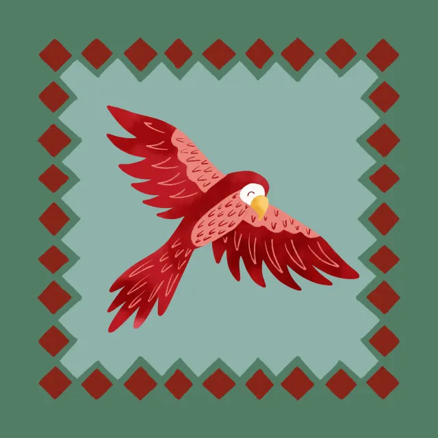 Kissen Parrot - green