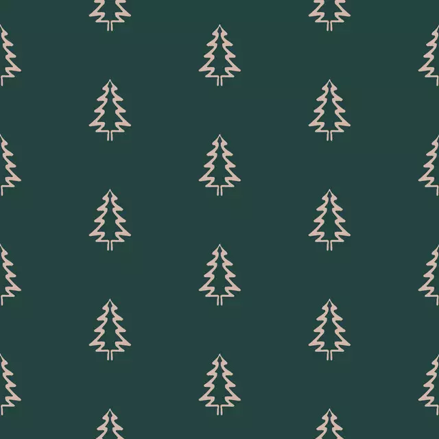 Kissen Winter Trees fir green