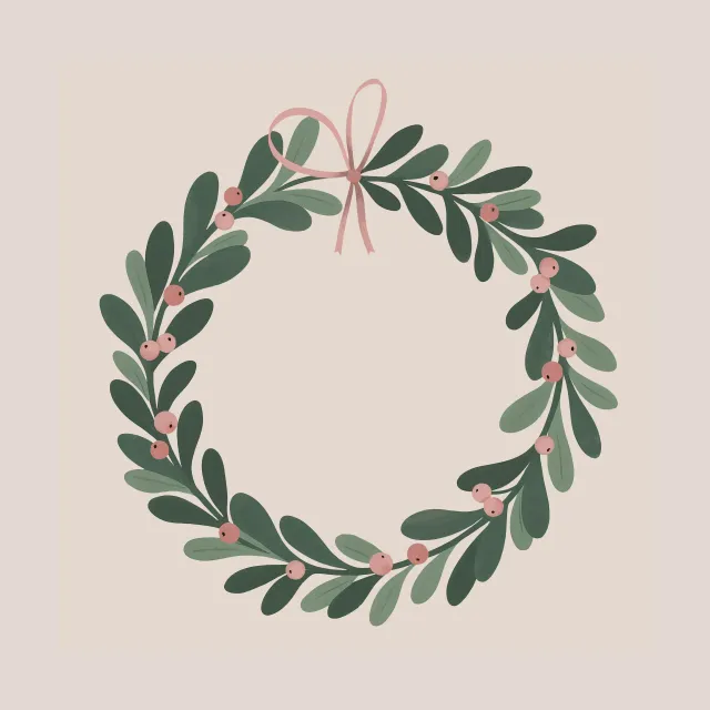 Servietten Kranz Beeren Schleife