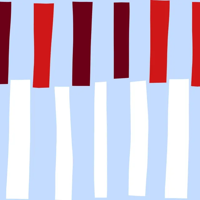 Dekovorhang Streifenmix Hellblau