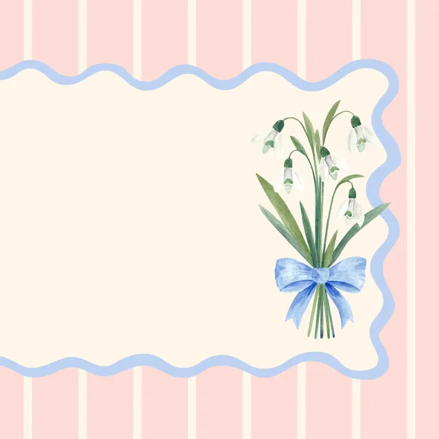 Tischset Schneeglöckchen rosa