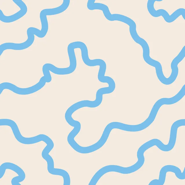 Kissen Abstract Wavy Lines blue