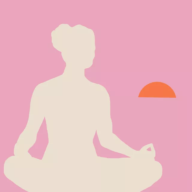 Kissen Me time rosa Meditation