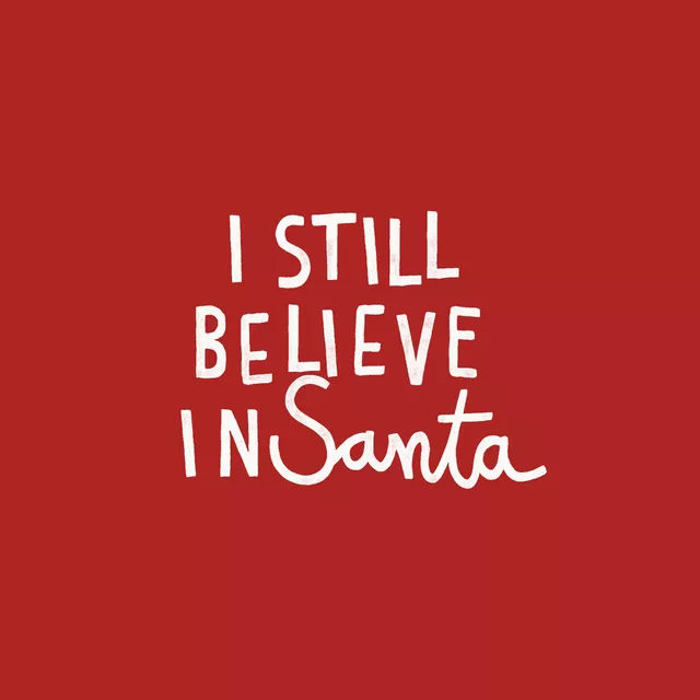 Kissen I Still Believe in Santa rot