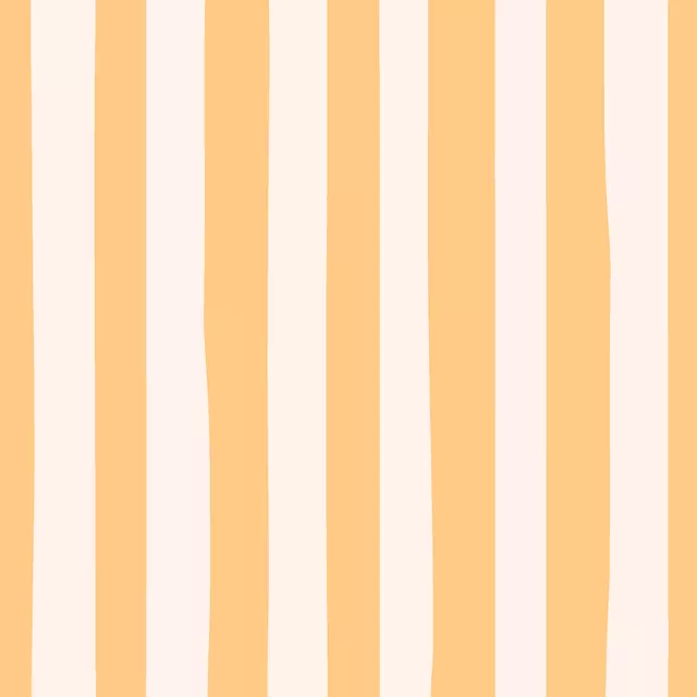 Kissen Streifen Orange & Weiß
