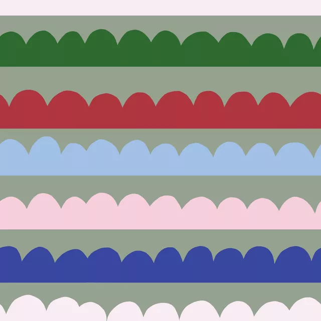 Tischläufer Wintermuster auf grün