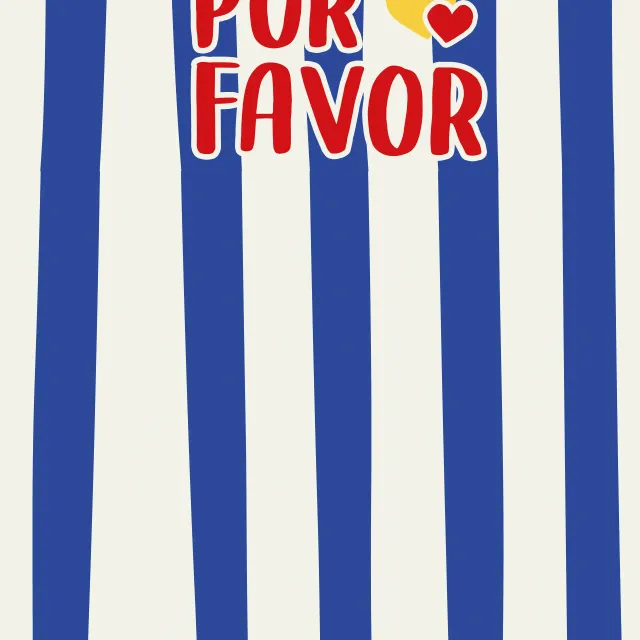Kissen More-Amore-por-Favor-blau-rot