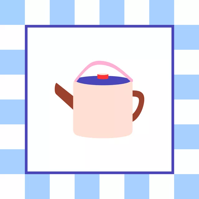 Kissen Cutie Tea Pott Blue