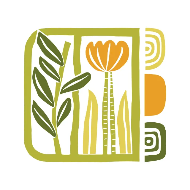 Servietten Minimalist  Retro Tulip