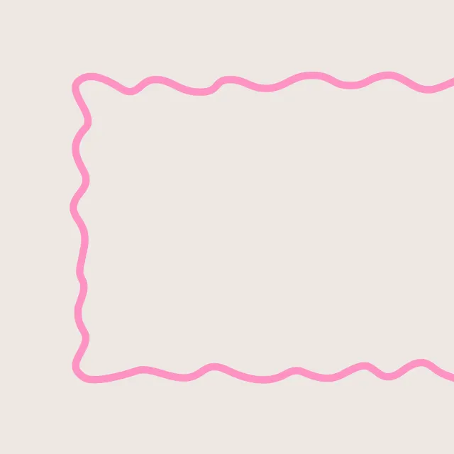 Tischset Wellenrand Beige Pink