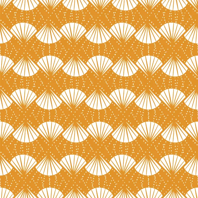 Bodenkissen Abstract Shell allover gelb