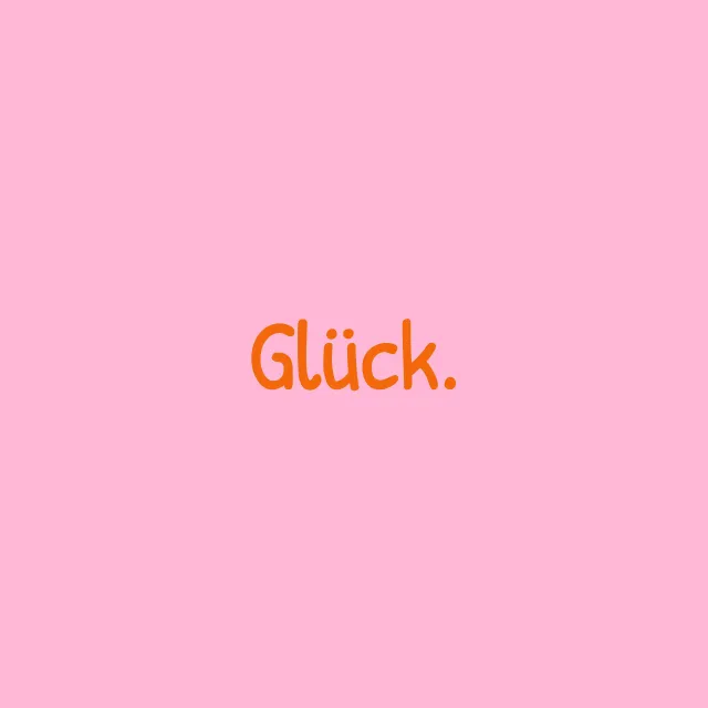 Kissen Glück pink