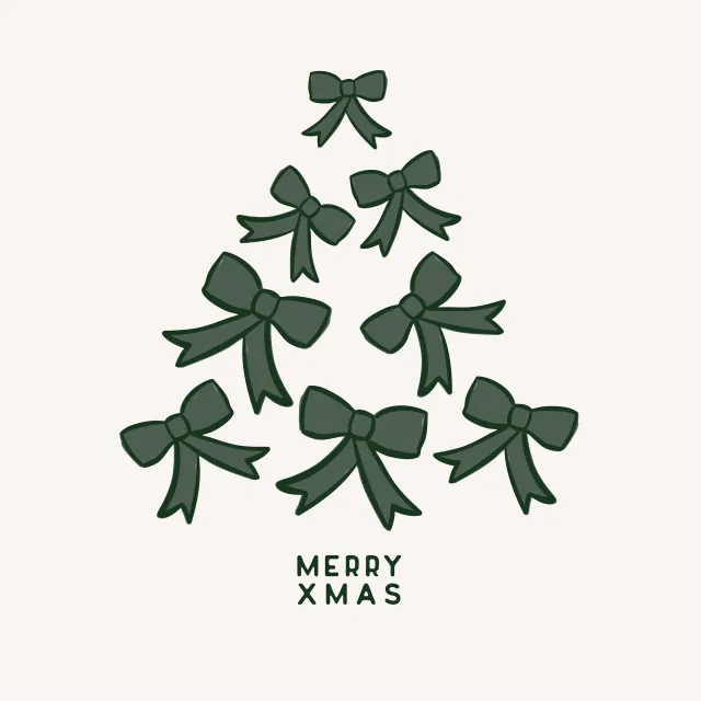 Kissen Schleifen Baum dunkelgrün