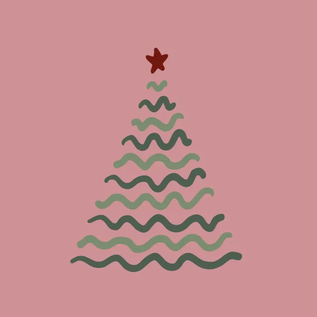 Kissen Wave Tree altrosa