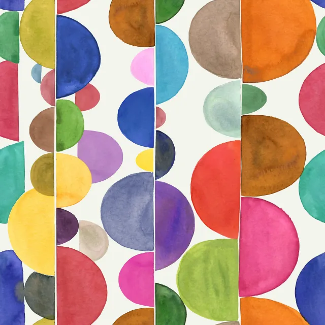 Servietten Geometrisch Retro Bunt Kreise