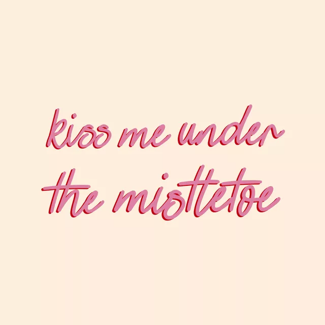 Kissen Kiss Me Under The Mistletoe