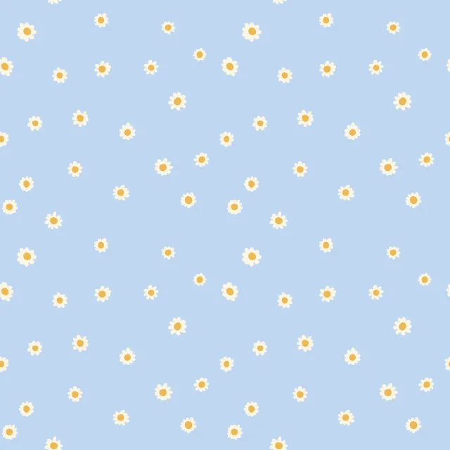 Bankauflage Gänseblümchen Party Hellblau