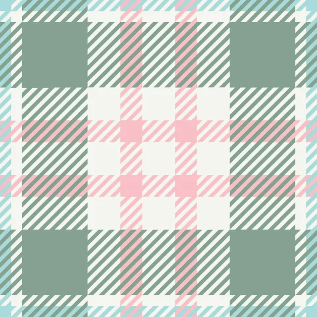 Raffrollo Tartan Plaid hellgrün rosa