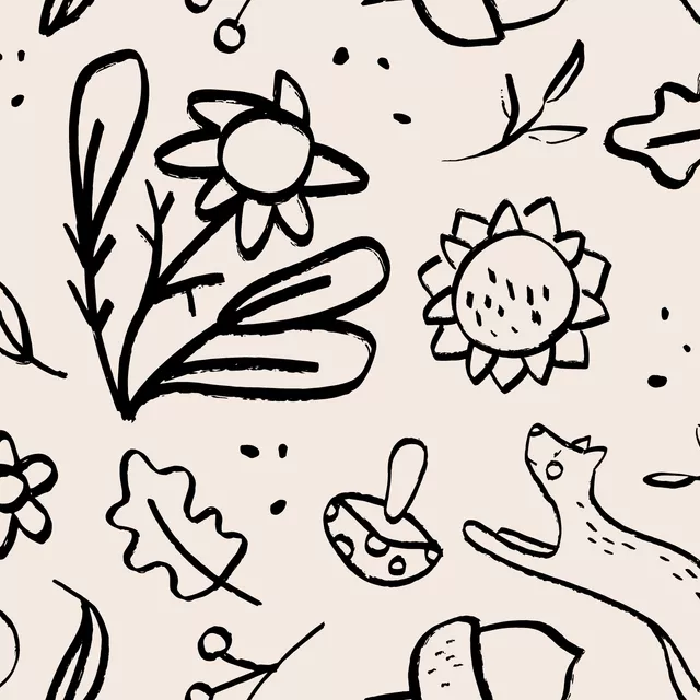 Bettwäsche Fuchs Herbst Beige Schwarz