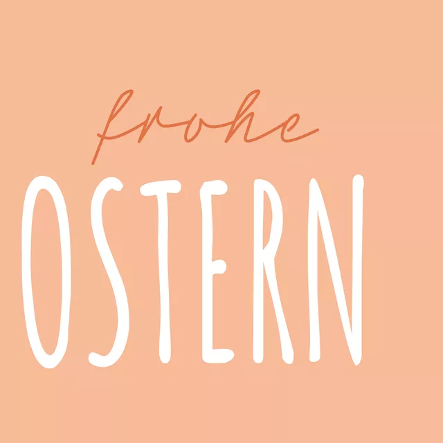 Kissen Frohe Ostern peach fuzz