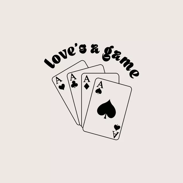 Kissen Love's a Game Schwarz