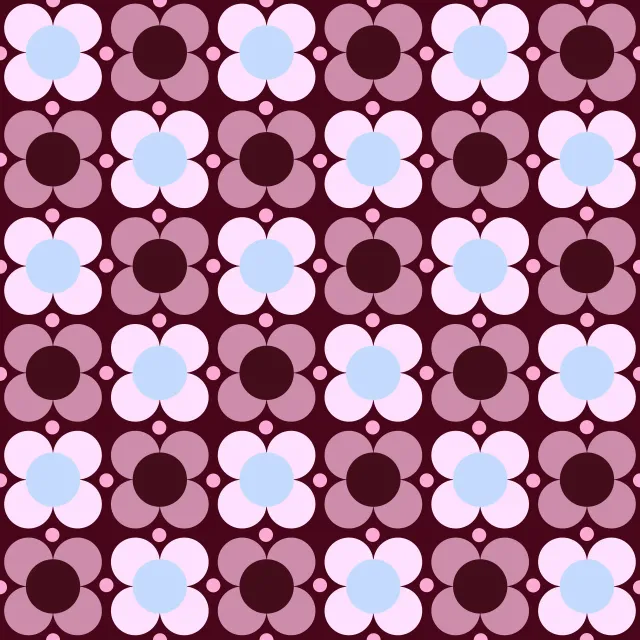 Bankauflage Blumen Punkte Burgundy