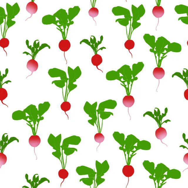 Dekovorhang Radieschenmuster