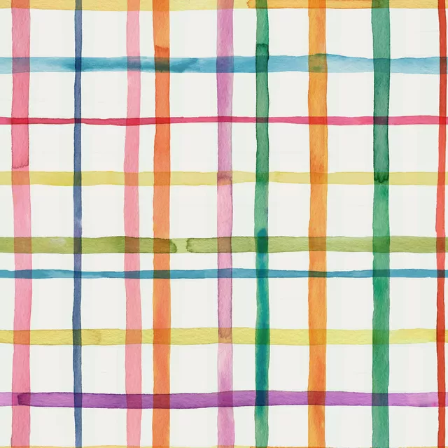 Kissen Color Grid Plaids Watercolor