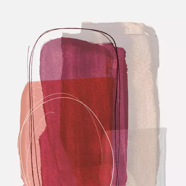 Kissen Abstract Brush Strokes 48