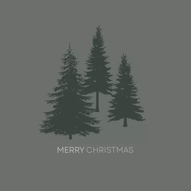 Tischset Tannenbäume Merry Christmas