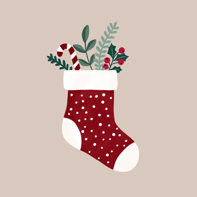 Servietten Weihnachtssocke