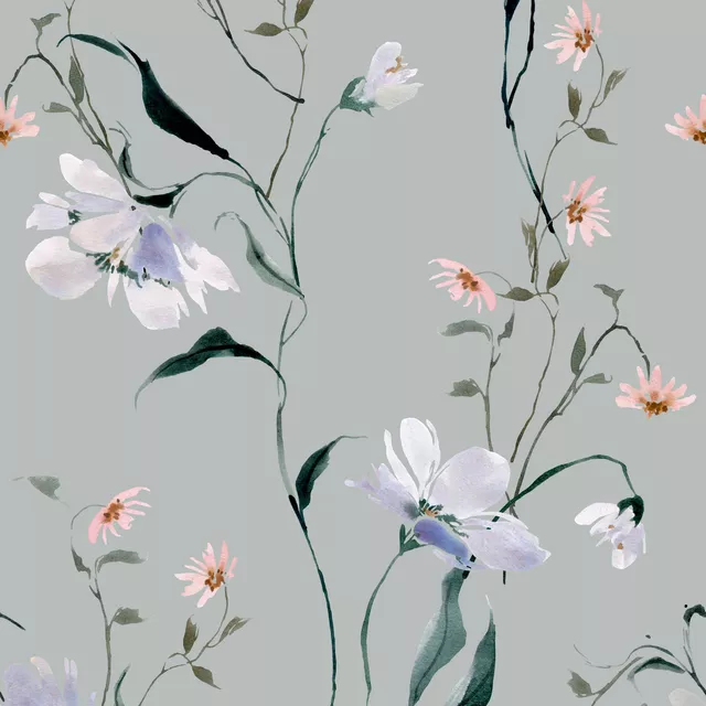 Servietten Winterflorals mint