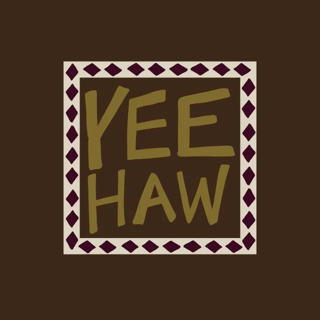 Kissen Yeehaw Typography